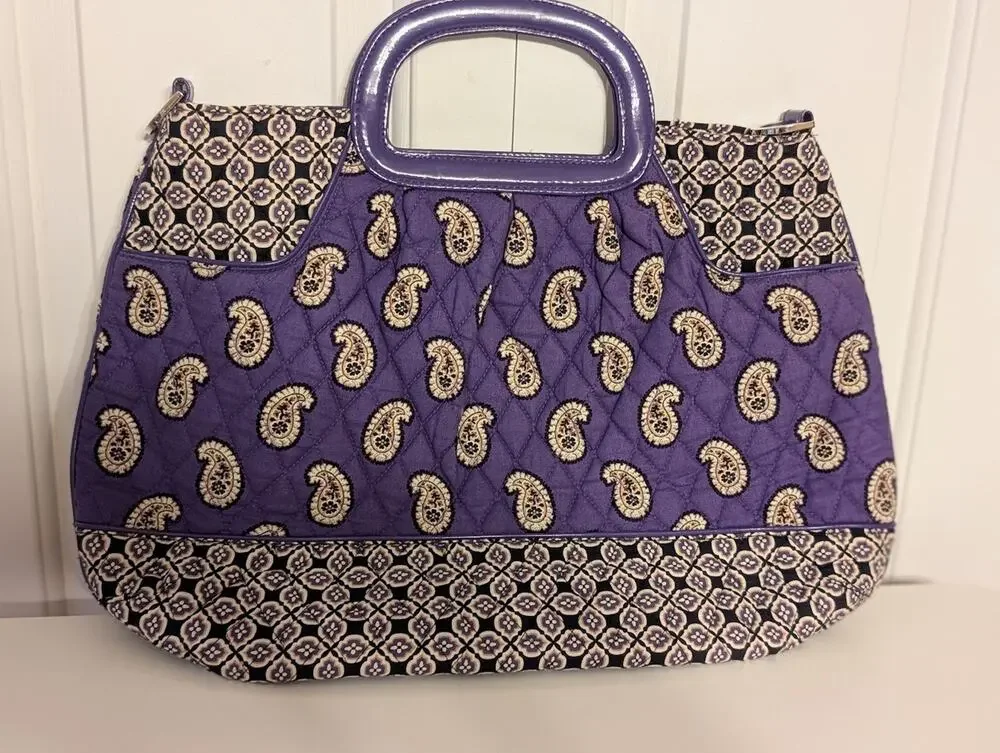 WOMENS VERA BRADLEY SIMPLY VIOLET PAISLEY TOTE